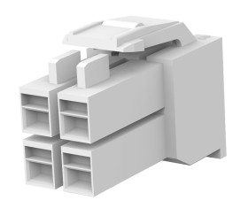 Adapter złącza 4-pinowe 2-rzędowe raster: 3.96mm TE Connectivity Męski Montaż na kablu AMP Universal Power Obudowa