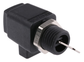 Wtyk montażowy, Czarny, 16A, izolacja: Tak, 300V 6.3mm