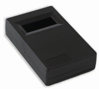 KM-33C Obudowa z tworzywa KM33C wymiary: 118x74x29mm - otwór pod wyświetlacz 19x46mm - czarna - ABS