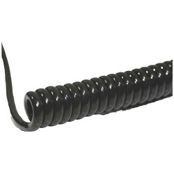 BKL 1506202 Spiral Cable Li12Y11Y 1200/4800mm 6x0.08mm&#xB2; Black 1pc