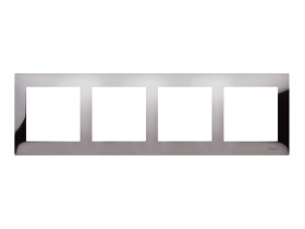 SIMON 54 Ramka 4 poczwórna metalowa ciemna Stal IP20/IP44 DR4/67 KONTAKT SIMON