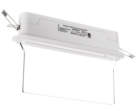 Oprawa awaryjna ARROW P IP40 1W 1h dwuzadaniowa dwustronna z auto testem biała ARP/1W/B/1/SA/AT/WH