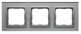 VENA2 Ramka potrójna szkło Xglass akrylowe srebrny + aluminum 5240183