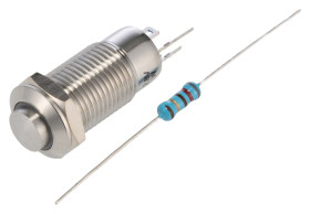 Nasadka przełącznika Zatrzaskowy SPST średnica wycięcia 12mm, montaż panelowy RS PRO