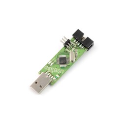 Programator AVR zgodny USBasp ISP + taśma IDC - zielony