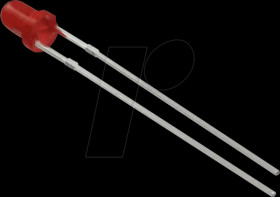 151031SS04000 LED, 3 mm, wired, red, 120 mcd, 40°