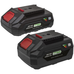 Sealey BK24 Power Tool Battery Pack 20V 2Ah &amp; 4Ah Kit for SV20 Series