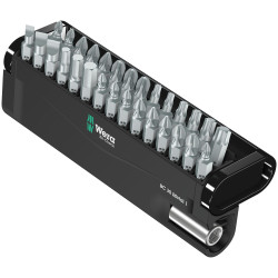 Wera 05057434001 Bit-Check 30pc Metal 1 PZ PH TX SL Hex Bit Set