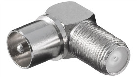Adapter Kątowy: Gniazdo F Wtyk Do Kabla Koncentrycznego 90
