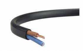 Przewód OMYp 2x0.5 czarny -płaski