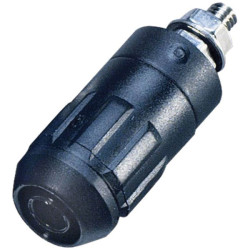 Stäubli 669684-21 XUB-G jack socket vertical pin 4mm blk insulated