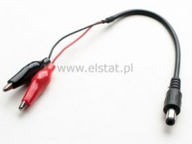 Wtyk DC 2,1 / 5,5 z krokodylkami