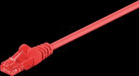 68401 Cat.6 U/UTP patch cable, CCA, red, 2,0 m