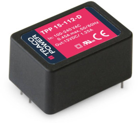 TracoPower TPP 15-112-D Zasilacz 12 V/DC 1.25 A 15 W