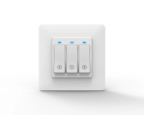 Wyłącznik żaluzjowy rolet WiFi biały z ramką klawisze Tuya Moes