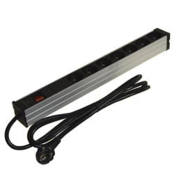 Listwa zasilająca RACK 19cali 1U 7 gniazd +wyłącznik kątowa