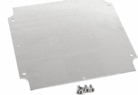 Mounting plate, steel, (L x W x H) 150.88 x 147.32 x 1.3 mm, gray, for series 1554/1555, 1554RPL