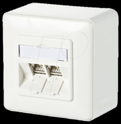 130B11D20002-E C6Amodul 2 port 180° AP pure white RAL9010