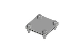 Złącze uniwersalne 2-elem. 80x80 bednarka-bednarka stal nierdzewna 215.1 NI 21500105