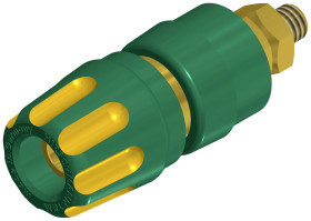Zacisk biegunowy żółty, zielony 35 A SKS Hirschmann PKI 10 A Au 1 szt.