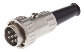 Wtyk Din 6 -pinowe Męski Montaż na kablu 100 V AC