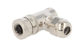 Złącze Okrągłe M12 Żeńskie Kątowe Ekranowane 5Pin 60V Pg7 T4112011051-000
