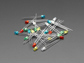 Adafruit Diffused 3mm LED Pack - 5 LEDs each in 5 Colors - 25 Pack