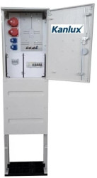 Rozdzielnica elektryczna budowlana na fundamencie (2x2P+Z, 1x16A/5P, 1x32A/5P) RB40x60-K40-00112W-FL-KANLUX