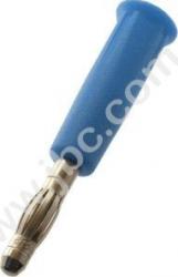 1010-BL Wtyk izolowany 4mm, lamelkowy, przyłącze lutowane, 32A, niebieski, ELECTRO-PJP, 1010BL, 1010-I-Bl