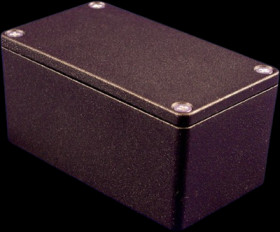 Aluminum die cast enclosure, (L x W x H) 115 x 66 x 55 mm, black (RAL 9005), IP66, 1550Z111BK