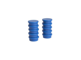 Magnes do tablic białych, Niebieski, kolory w zestawie: Czarny, Niebieski, Zielony, Pomarańczowy, Czerwony, Biały,