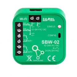 SUPLA SBW-02 Sterownik bramowy 2-kan. Wi-Fi ZAMEL