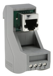 Moduł 8 -pinowe na szynę DIN Phoenix Contact RJ45 Żeński długość 69mm 4A
