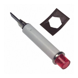 Lampka kontrolna Czerwony 12 → 24 V dc, 22 → 32V ac Przyłącze przewodowe LED średnica 7.87mm długość