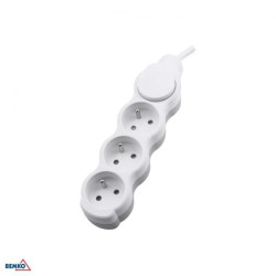 Przedłużacz NEW 1.5 3 gniazda z 0 z wyłącznikiem 1.5MM X 1.5M B05-NB3GW1M