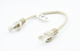 Patchcord RJ45 UTP 5e, długość 3m - szary
