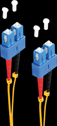 BS77828 FO patch cable, duplex, SC / SC, 9/125µ, OS1 / OS2, yellow, 20m