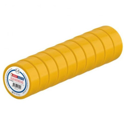 Taśma izolacyjna elektroizolacyjna PVC 19mmx9m żółta HOROZ 10szt.