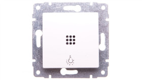 Vena Przycisk /Światło/ Z Podświetleniem Biały 520413