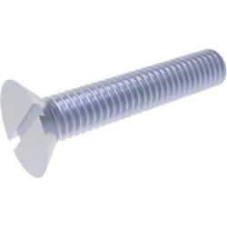 Countersunk head screw, slotted, M2.5, Ø 4.7 mm, 16 mm, steel, galvanized, DIN 963/ISO 2009, BYB-3-16H120