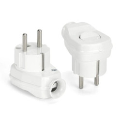 Wtyczka rozbieralna kątowa z wył. WT-16U/ŁK Montis MT094-B biała