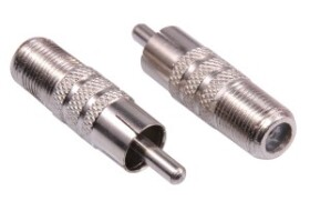 Adapter Antenowy Redukcja Gniazdo F - Wtyk RCA Do TV/SAT