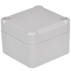 ABS enclosure, (L x W x H) 63.15 x 57.1 x 36.65 mm, light gray (RAL 7035), IP65, BYB-3-90H0046