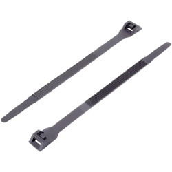 TruComponents 40080 Cable tie 360mm 9mm Blk Double head