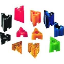 Spacer sleeve, triangular, (L) 8.25 mm, blue, for short-stroke pushbutton, 5.30.759.117/0000