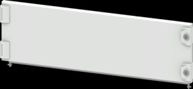 Compartment door, rectangular, sheet steel, (W x H x D) 600 x 550 x 25 mm, light gray, for built-in installation devices, 8PQ205