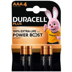 Duracell S30947 AAA Cell Plus with Power Boost Batteries (Pack 4)