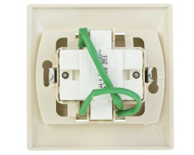 AKCENT Łącznik schodowy + pojedynczy z podświetleniem beżowy ŁP-9AS/01