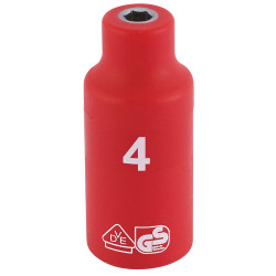Draper Expert 31143 1/4&quot; Sq. Dr. Fully Insulated VDE Socket (4mm)