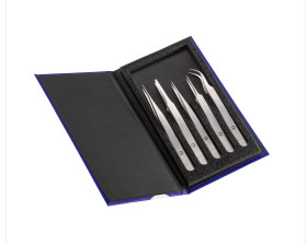 Pęseta dł. całkowita 185 mm ideal-tek Stal nierdzewna